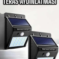 HERŞEYTREND Solar Güneş Enerji Panelli Sensörlü Lamba Enerji Tasarruflu