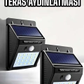 HERŞEYTREND Solar Güneş Enerji Panelli Sensörlü Lamba Enerji Tasarruflu