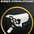 HERŞEYTREND Solar Lamba Kamera Görünümlü Duvar Lambası Dönebilen Bahçe Aydınlatması