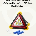 HERŞEYTREND Solar Şarjlı Üçgen LED Park ve İkaz Lambası