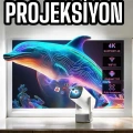 HERŞEYTREND Taşınabilir Sinema Oyun Projektörü Akıllı Projeksiyon Android 11