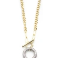 HERŞEYTREND Taşlı Zincir Kolye - Altın