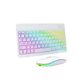HERŞEYTREND Türkçe Q Aydınlatmalı Klavye Mouse Seti Kablosuz Bluetooth Destekli