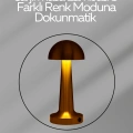HERŞEYTREND USB Şarjlı Dokunmatik LED Masa Lambası – 3 Renk Modu & Dimmer