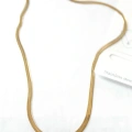 HERŞEYTREND Uzun  İtalyan Çelik  Kolye-60cm - Altın