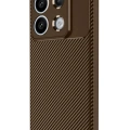 LitaeTrend Xiaomi Redmi Note 13 Pro 4G Kılıf Auto Focus Karbon Kapak - Kahverengi