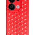 LitaeTrend Xiaomi Redmi Note 13 Pro 4G Kılıf Petek Silikon Kapak - Kırmızı