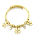 HERŞEYTREND Yonca Charm Bilezik - Altın