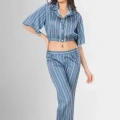 HERŞEYTREND  2li Desenli Saten Pijama Takımı