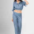 HERŞEYTREND  2li Desenli Saten Pijama Takımı