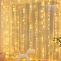 Lw-7 300 Ledli 10 Sarkıt Perde Led Işık, 8 Modlu Uzaktan Kumandalı, 3x3 Metre Peri Telli Led