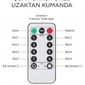 Lw-7 300 Ledli 10 Sarkıt Perde Led Işık, 8 Modlu Uzaktan Kumandalı, 3x3 Metre Peri Telli Led