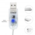 Lw-7 300 Ledli 10 Sarkıt Perde Led Işık, 8 Modlu Uzaktan Kumandalı, 3x3 Metre Peri Telli Led