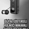Makaralı Bluetooth Kulaklık Kulak İçi Dijital Göstergeli Yüksek Ses Kaliteli