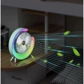 Masaüstü Vantilatör Usb Şarjlı Rgb Led Işıklı 3 Kademeli 180° Ayarlanabilir Soğutucu Fan Yeşil