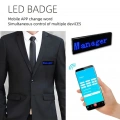 Matrix Kayan Led Yaka Rozeti Mobil Kontrollü Dijital Etiket 9×3cm