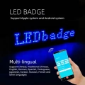 Matrix Kayan Led Yaka Rozeti Mobil Kontrollü Dijital Etiket 9×3cm