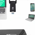 Mbps Wifi Alıcı Kablosuz Wifi Adaptörü Çift Band Çift Antenli