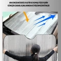 Metalize Reflektörlü Katlanabilir Araç Güneşliği – Yüksek Performanslı Isı ve UV Koruması