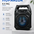 Mikrofonlu Bluetooth Ses Sistemli USB, Micro SD, FM ve Uzun Pil Ömrü