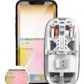 Mouse Fare Kablosuz Mouse Fare Şarjlı Bluetooth Sessiz 5 Tuşlu Şeffaf