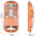 Mouse Fare Kablosuz Mouse Fare Şarjlı Bluetooth Sessiz 5 Tuşlu Şeffaf