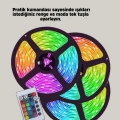 Müziğe Duyarlı Renkli Smart Şerit LED Işık USB Bağlantılı Ambiyans Aydınlatma