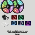 Müziğe Duyarlı Renkli Smart Şerit LED Işık USB Bağlantılı Ambiyans Aydınlatma