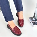 HERŞEYTREND Narli Bordo Rugan Oxford Ayakkabı