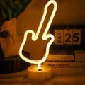 Neon Gitar Masa Lambası Pil+usb