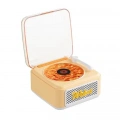 Nostalji Mini Plak Görünümlü Radyolu Bluetooth Hoparlör 3d Ses Dalgası Retro Müzik Plak Sarı