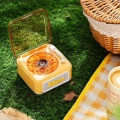 Nostalji Mini Plak Görünümlü Radyolu Bluetooth Hoparlör 3d Ses Dalgası Retro Müzik Plak Sarı