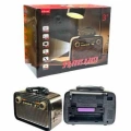 Nostalji Radyo Bluetooth Hoparlör USB-SD Kart Giriş Led Fener Işıklı Bataryalı Pilli