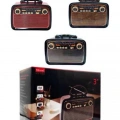 Nostaljik Görünümlü Ahşap Radyo TF SD USB Girişli Led Fener Işıklı