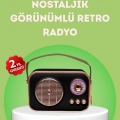 Nostaljik Retro Radyo – Bluetooth, USB ve FM Özellikli Şık Tasarım