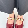 HERŞEYTREND Okira Bordo Rugan Oxford Ayakkabı