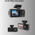 Ön Arka ve İç Kamera DashCam 360° Kapsamlı Full HD Araç Güvenlik Sistemi