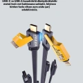 Örgülü Tasarım 4’ü 1 Arada USB-C Lightning Hızlı Şarj Kablosu
