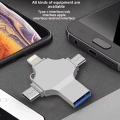 Otg 4in1 Cep Telefonu Çok Fonksiyonlu Usb Flash Bellek 128 Gb Type-c, Micro Sd Ve Kart Okuyucu