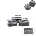 Oval Bambu Kenarlı 3lü Organizer Sepet Seti - Gri