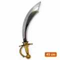 Parlak Metal Görünümlü Plastik Korsan Kılıcı 45 Cm