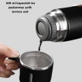 Paslanmaz Çelik 500 ml Termos Seti – 8 Saat Isı Koruma, Vakumlu, Sızdırmaz ve Taşınabilir