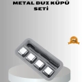 Paslanmaz Metal Buz Küpleri Seti Klipsli Sulandırmadan Soğutma Özellikli