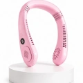 Pembe Boyun Fanı Sessiz Çalışan USB Şarjlı Taşınabilir Kişisel Serinletici