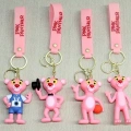 Pembe Panter Silikon Anahtarlık Alk4271