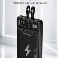 Powerbank Hızlı Şarj 10000 mAh Dahili Kablo Yeni Nesil