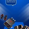 Powerbank Özellikli Bluetooth Kulaklık ve Nabız Ölçer Akıllı Saat Bileklik Hediyeli