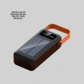 Powerbank Solar Fenerli Çoklu Kablolu Taşınabilir Şarj Aleti