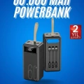 Powerbank Yüksek Kapasiteli 60.000 Mah Hızlı Şarj Şarj Özellikli Batarya
