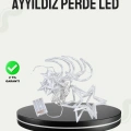 Prizli Yıldız Ay Perde LED Işık Ev ve Organizasyon Dekoru